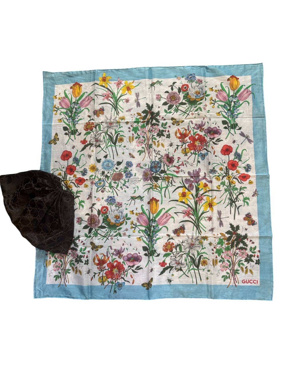Gucci Flora Rare 🆕 70’s Vintage NOS Scarf Pristine Resort Edition w/Dust Bag